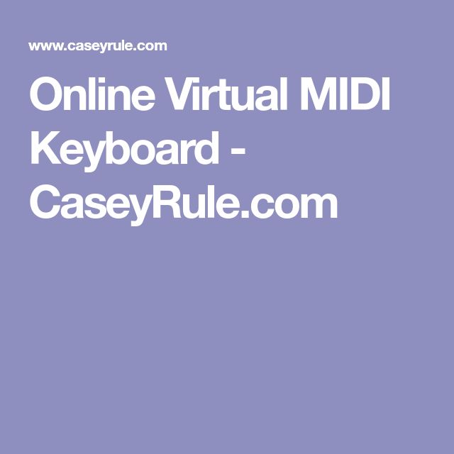 virtual midi keyboard online